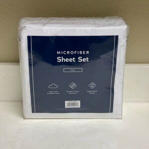 Microfiber White Sheet Set - Full